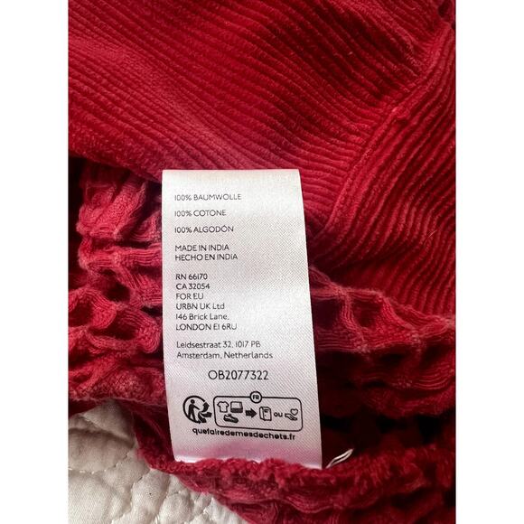 NWT BDG Bryson Waffle Knit Red Shirt Jacket Urban Outfitters Size Large - Picture 7 of 8